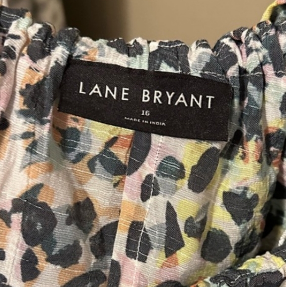 Lane Bryant Classic One Shoulder Ruffle Front Top Floral 16 Summer Celebration - Picture 5 of 6